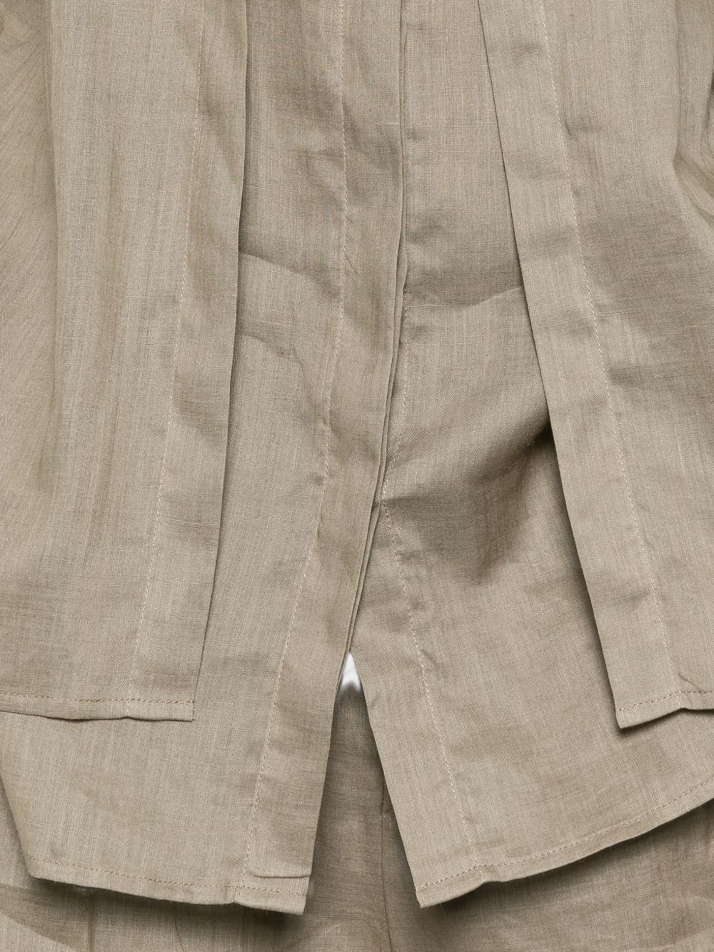 ELEH Camicia a maniche lunghe color fango 