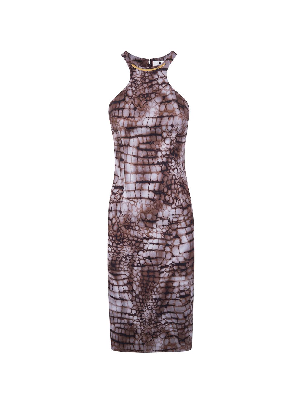ELISABETTA FRANCHI Abito midi con stampa animalier 