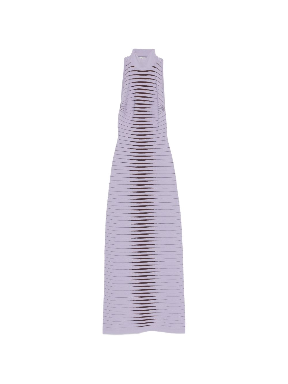 ELISABETTA FRANCHI Abito lungo in maglia con zebra jacquard 