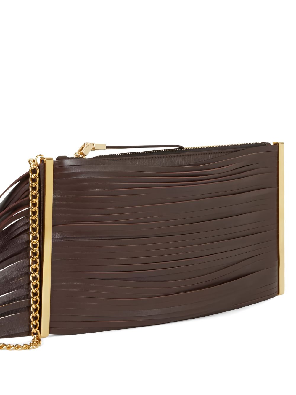 ELISABETTA FRANCHI Borsa in pelle nappata con frange 