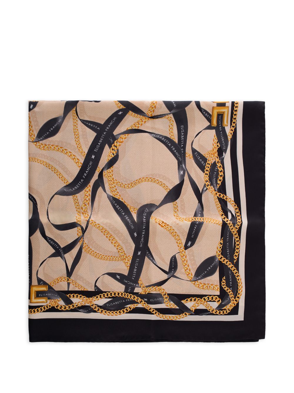 ELISABETTA FRANCHI Foulard in seta con stampa 
