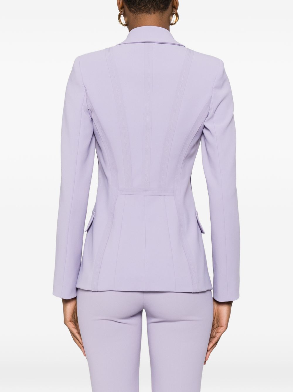 ELISABETTA FRANCHI Blazer elegante color lilla con fodera interna 