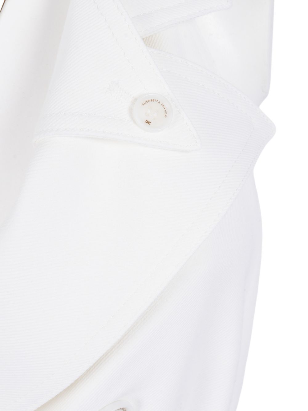 ELISABETTA FRANCHI Gilet bianco con cintura in vita 