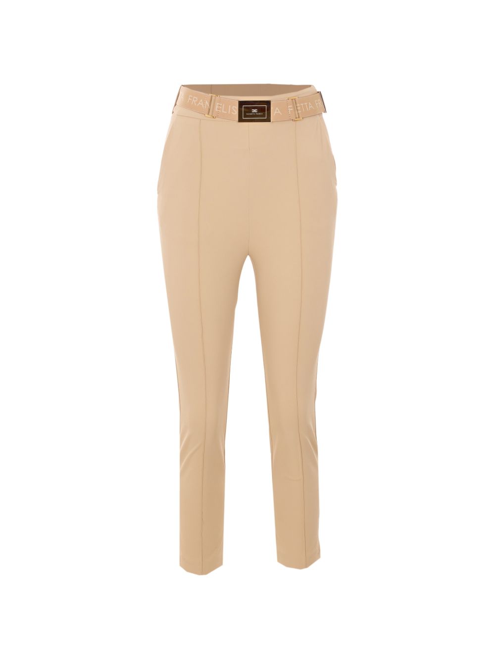 ELISABETTA FRANCHI Pantaloni slim con cintura logata 
