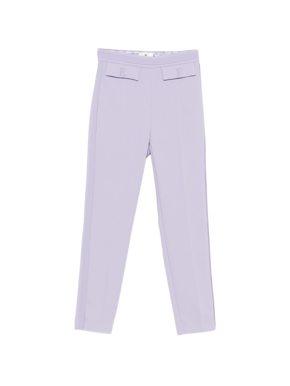 ELISABETTA FRANCHI Pantaloni taglio sartoriale in tessuto lilla 