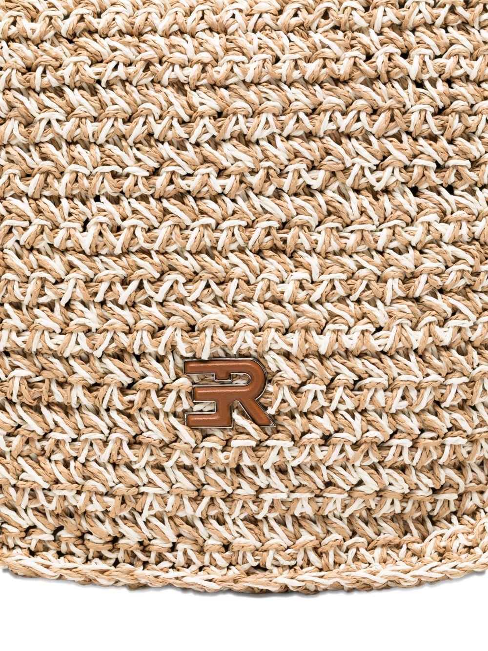 ERMANNO FIRENZE Borsa in raffia con logo 