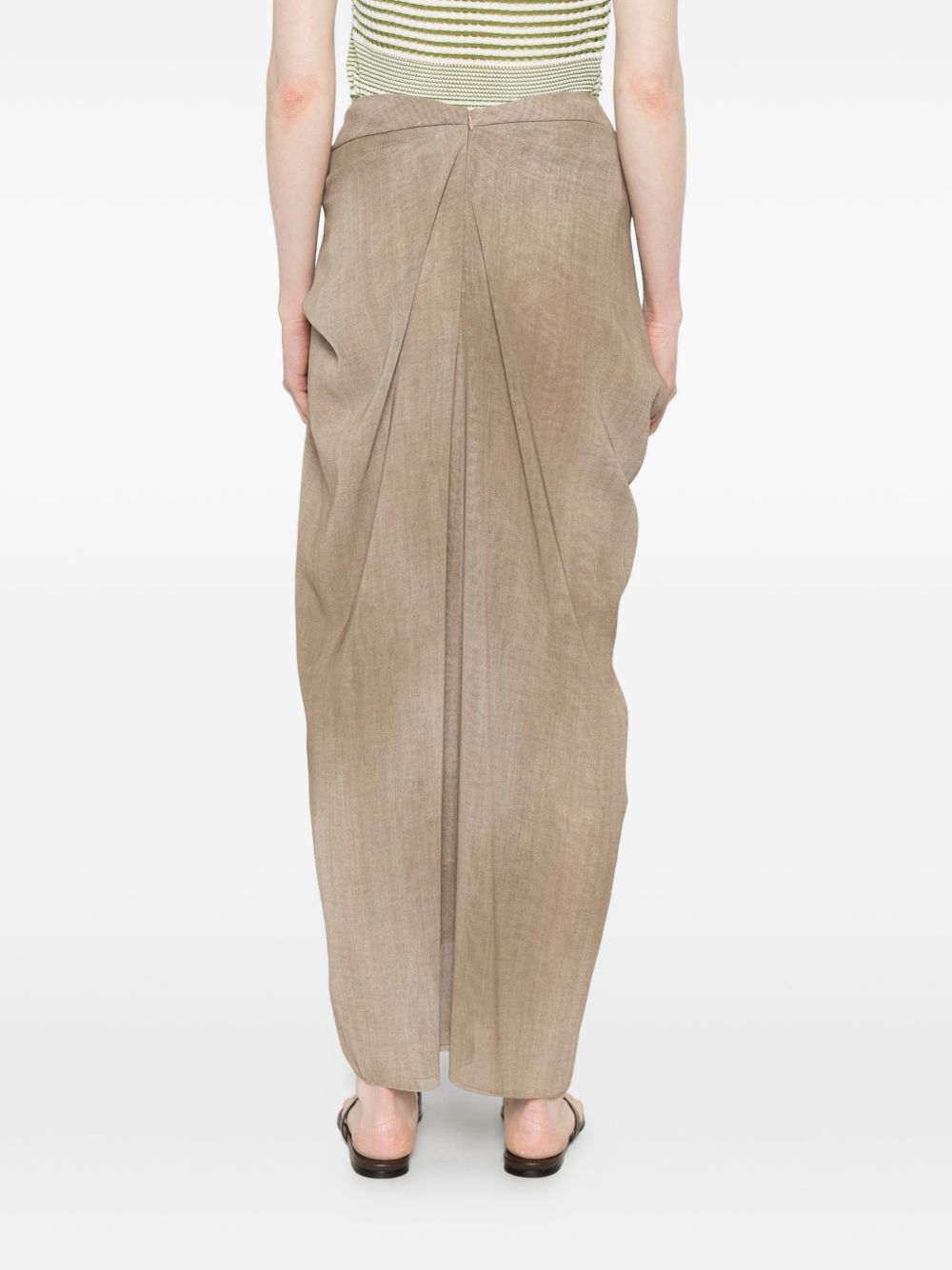 ERMANNO SCERVINO Gonna marrone con nodo fiocco 