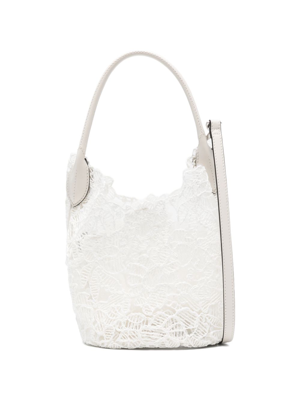 ERMANNO SCERVINO Borsa tote in pizzo floreale bianca 