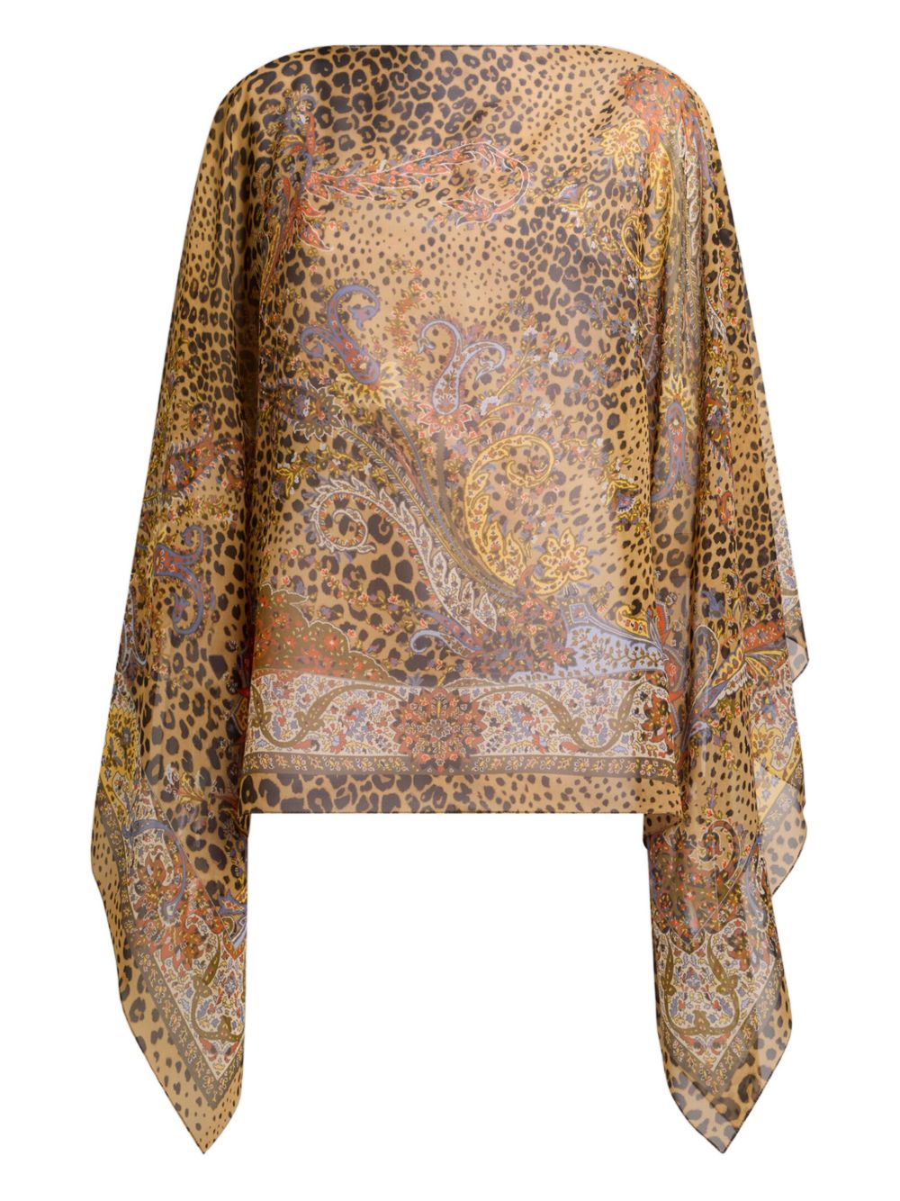 ETRO Poncho in seta 