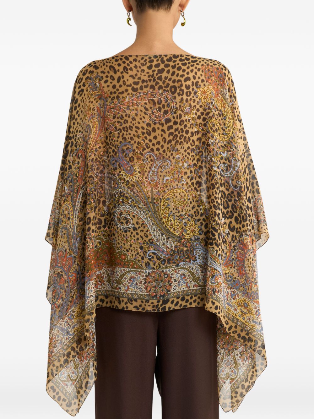 ETRO Poncho in seta 
