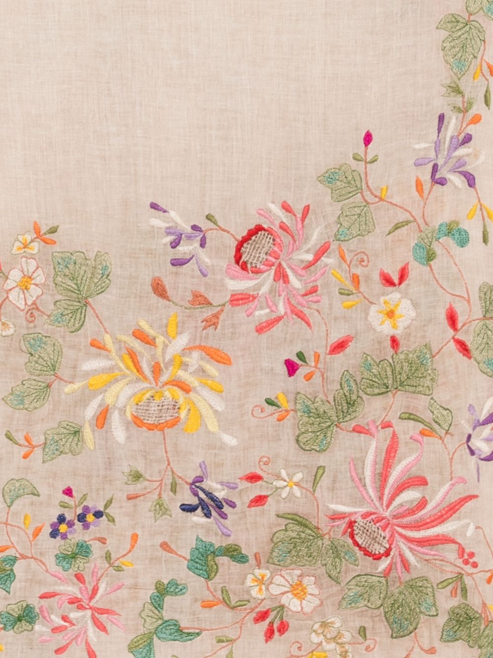 FALIERO SARTI Foulard Gerbera rosa chiaro con decorazione floreale 