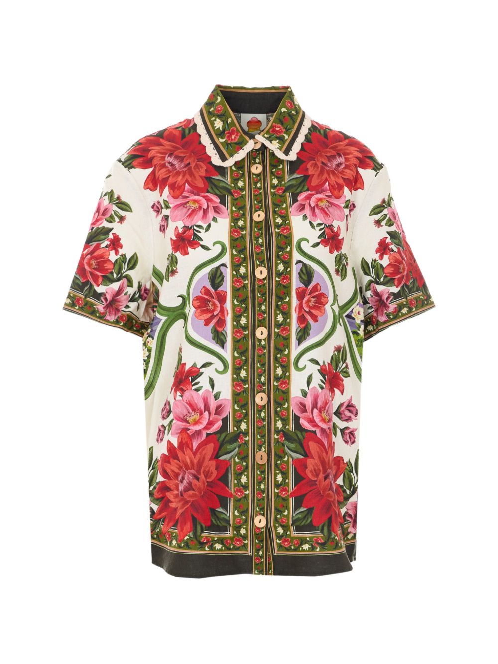 FARM RIO Camicia con stampa floreale in lino multicolore 