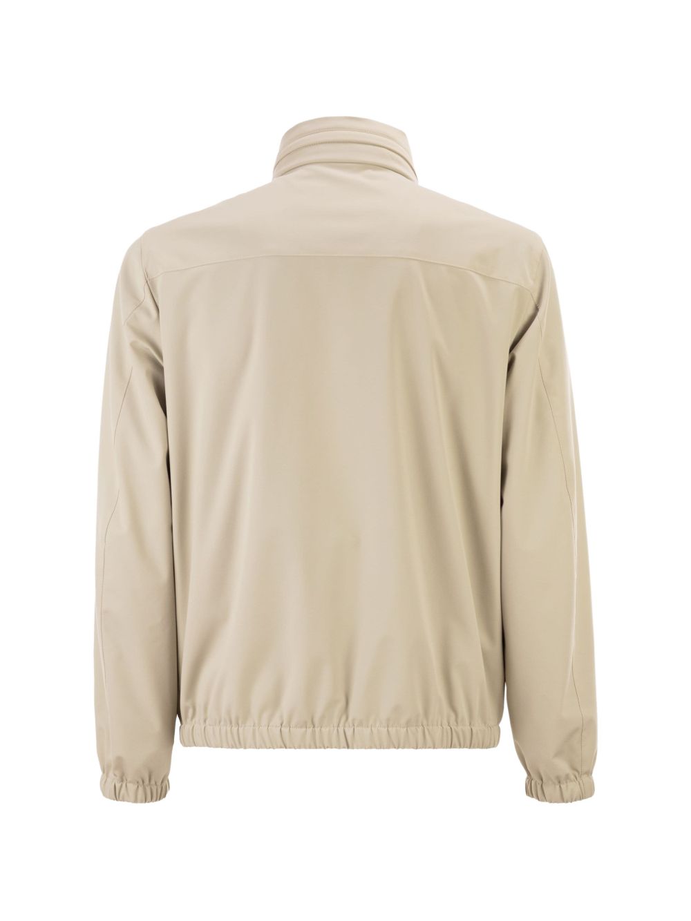 FAY Giacca in cotone color crema con colletto alto 