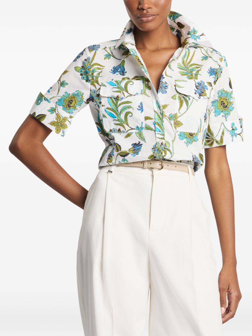 FAY Camicia con stampa floreale in cotone muticolore 