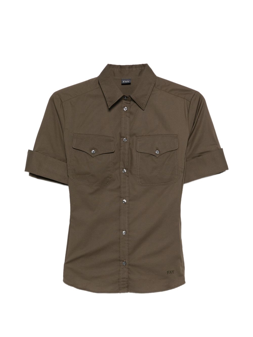 FAY Camicia regular fit in popeline stretch 