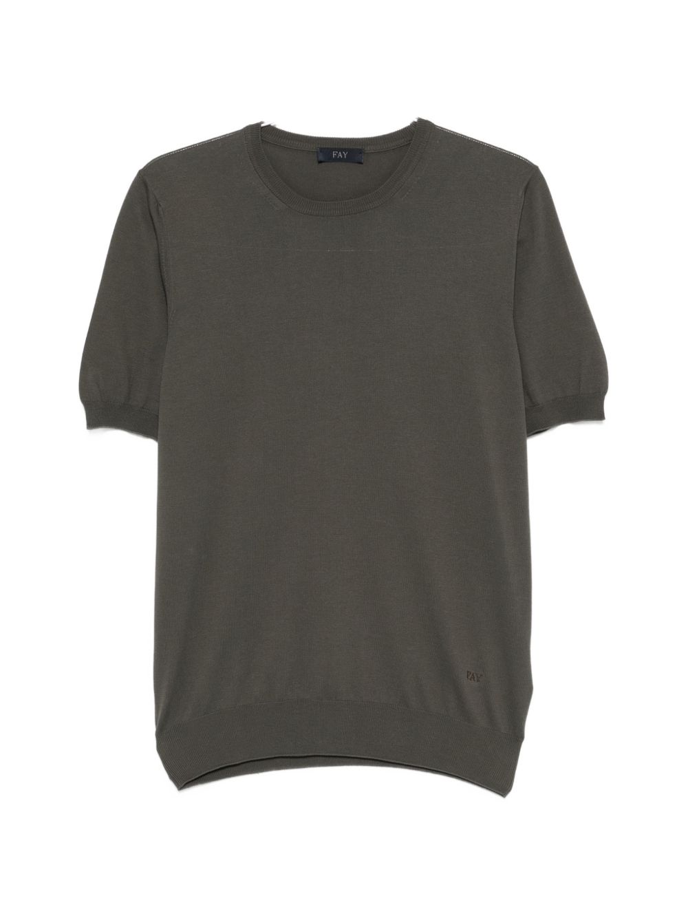 FAY T-shirt girocollo verde militare 