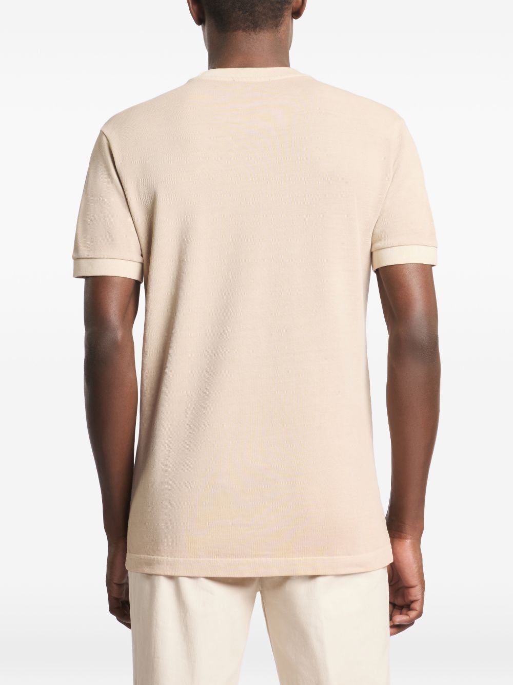 FAY T-shirt in cotone marrone girocollo 
