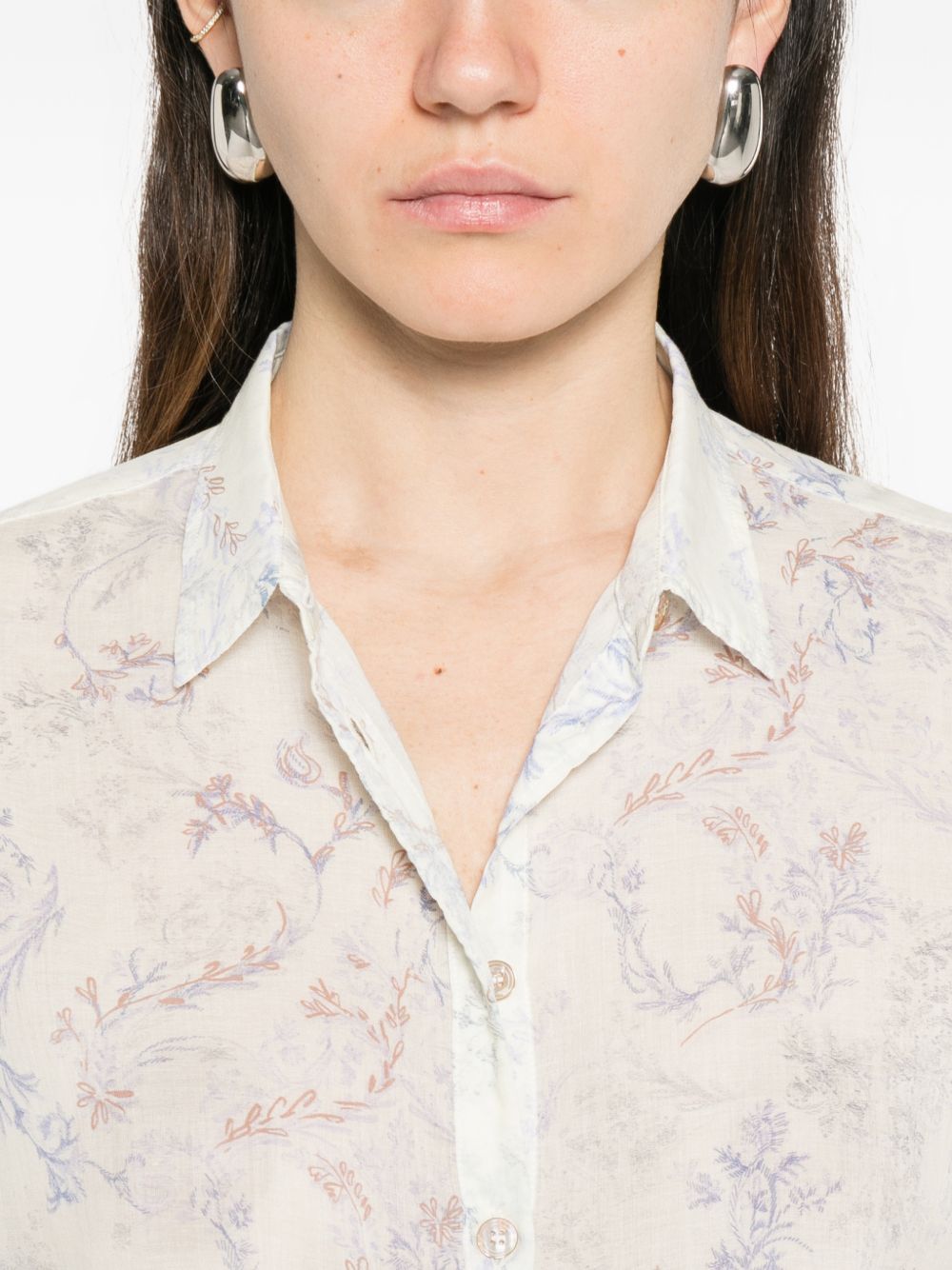 FORTE FORTE Camicia in cotone fantasia 