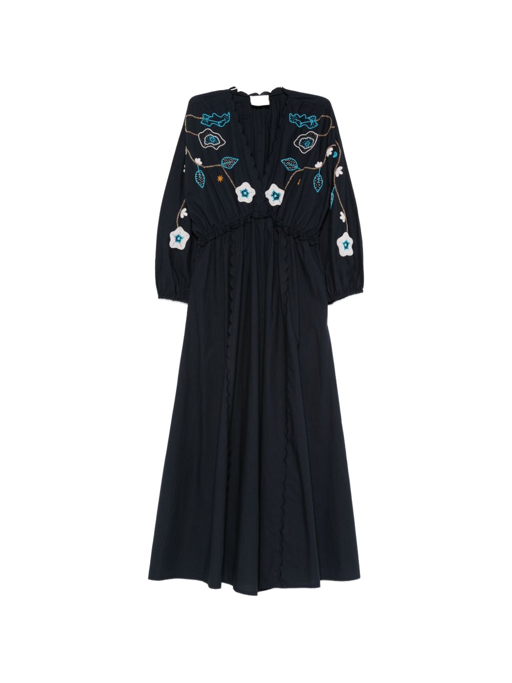FORTE FORTE Abito lungo My Dress con ricami floreali 