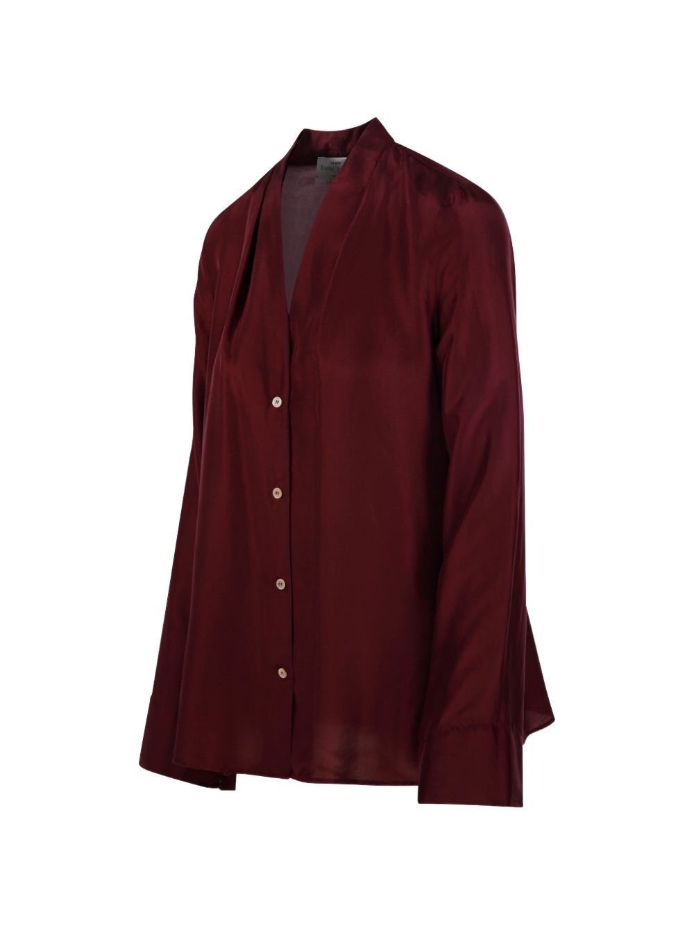 FORTE FORTE Camicia di seta rosso scuro 