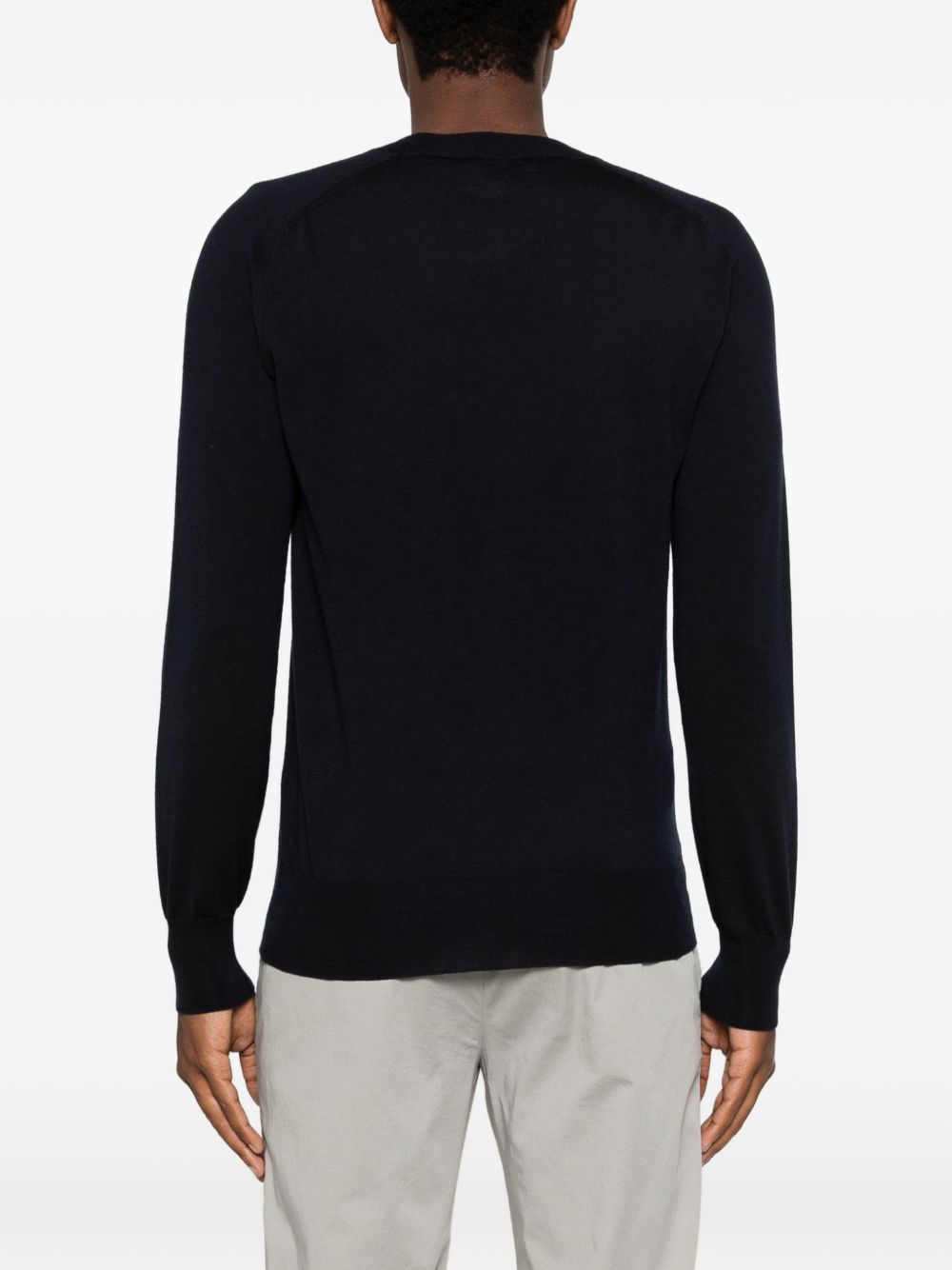 FUMAGALLI Maglia girocollo Mavy in lana merino blu 