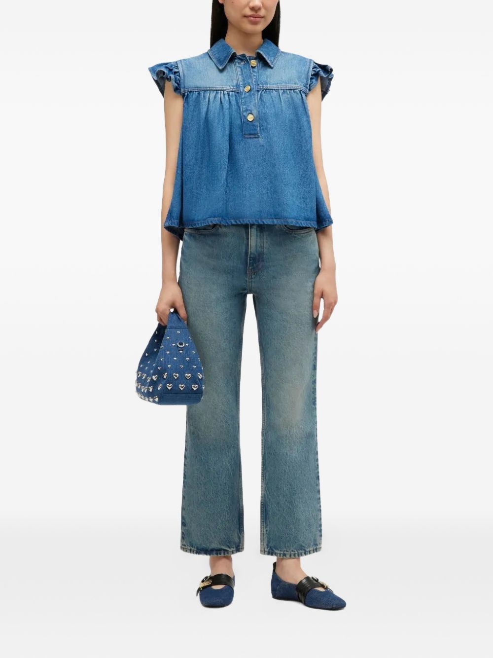 GANNI Top in jeans 