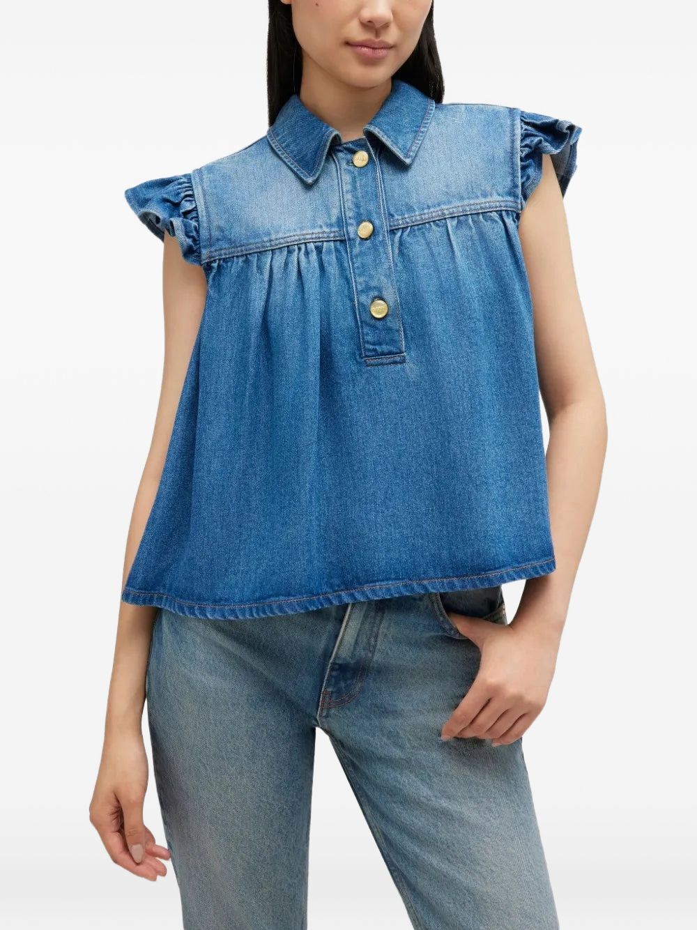 GANNI Top in jeans 