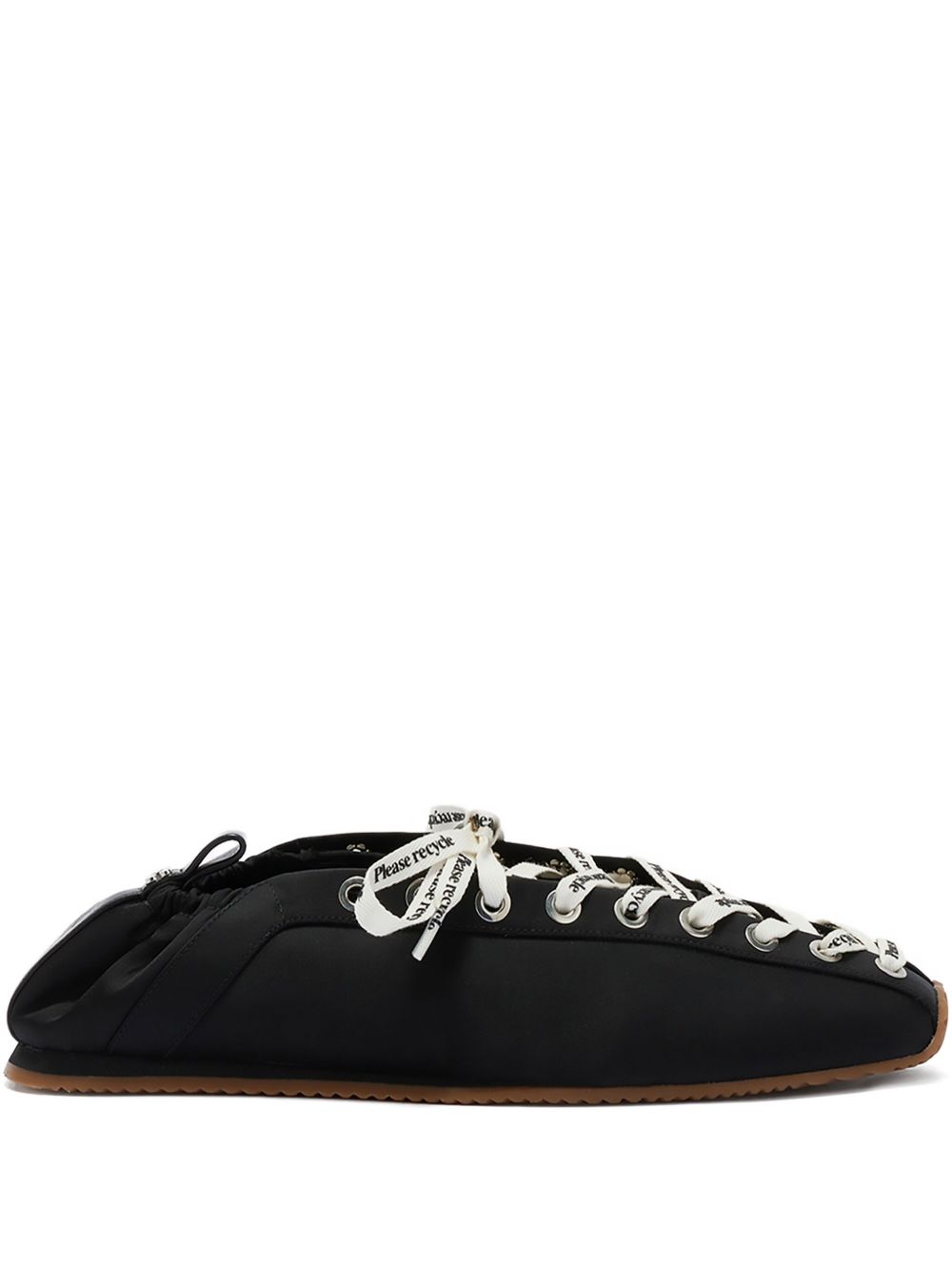 GANNI Ballerine nere con lacci 