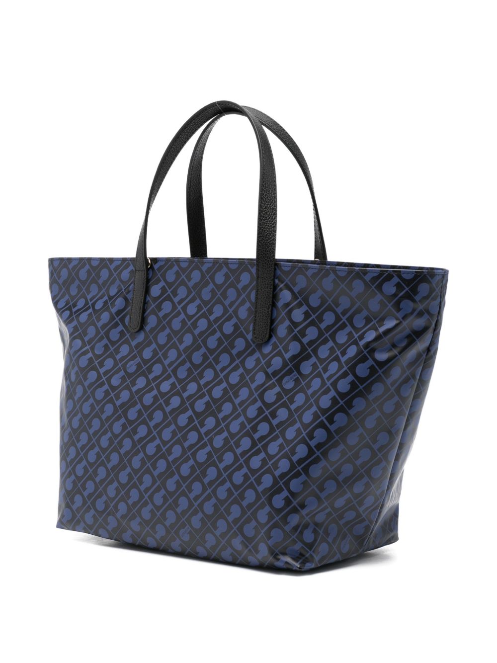 GHERARDINI Borsa Shopping Softy Odissey con logo all-over blu 