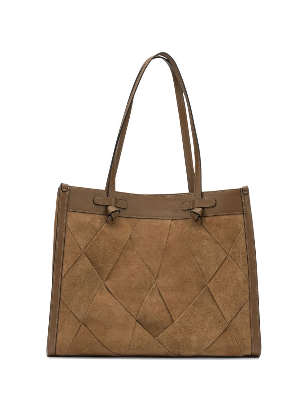 GIANNI CHIARINI Borsa shopping Marcella in pelle color caramello 