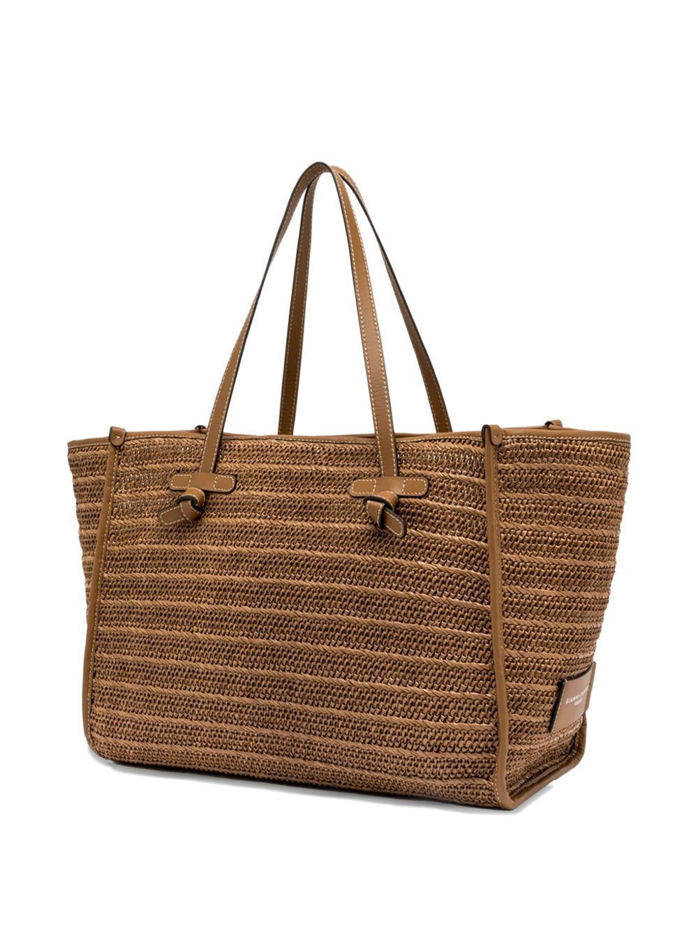 GIANNI CHIARINI Borsa shopping Marcella in pelle color caramello 