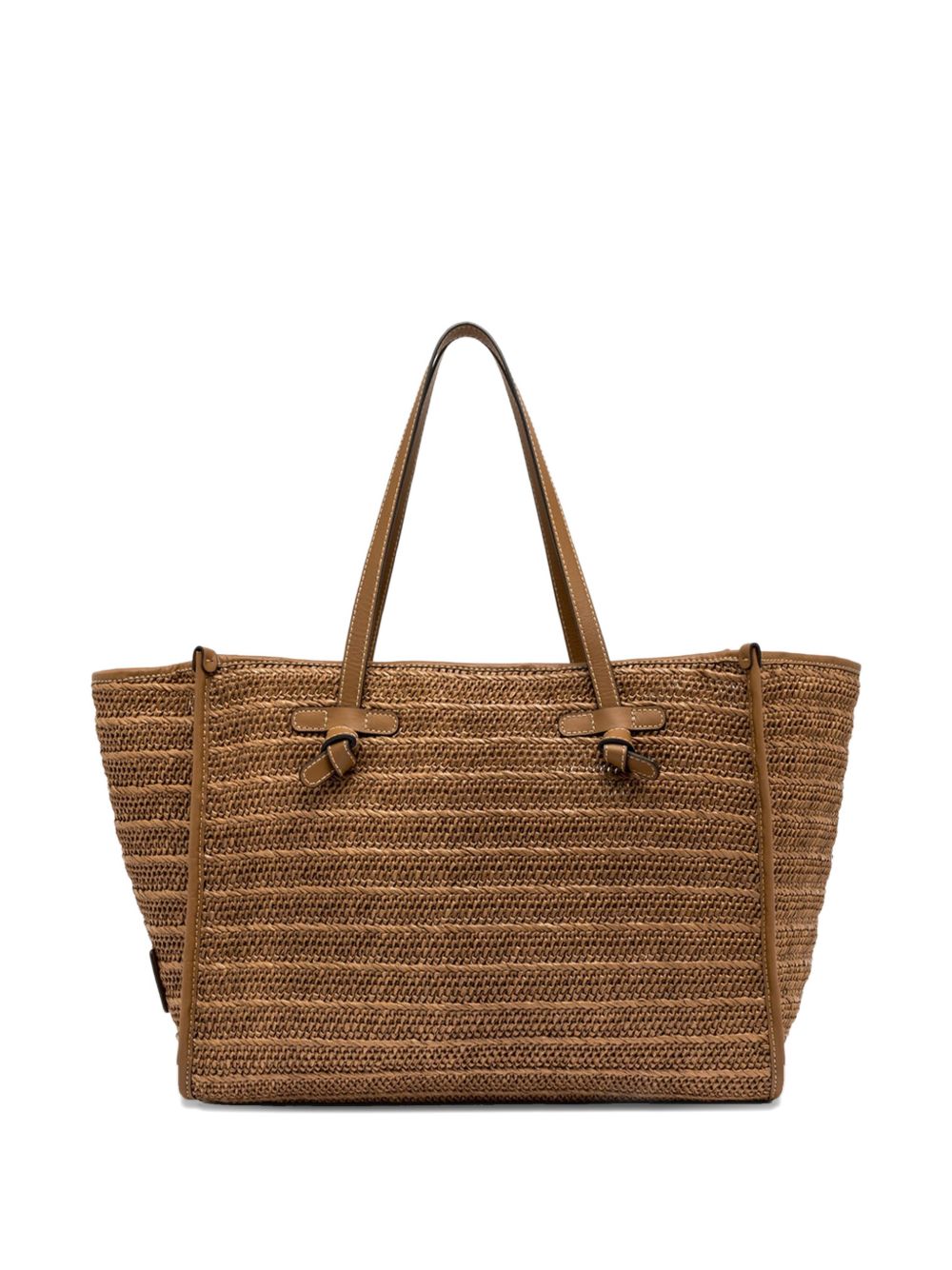 GIANNI CHIARINI Borsa shopping Marcella in pelle color caramello 