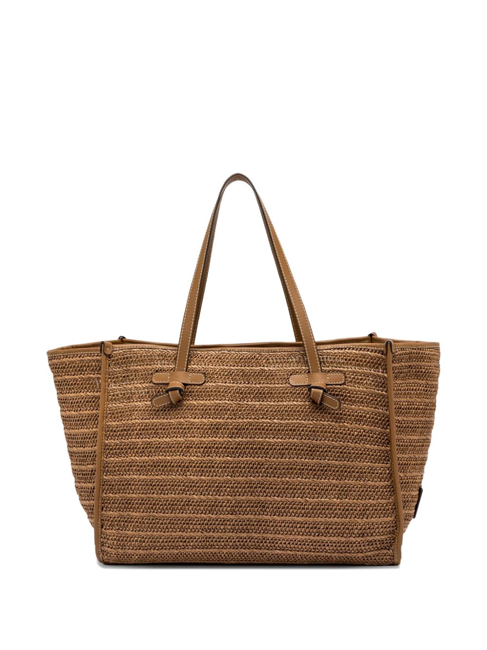 GIANNI CHIARINI Borsa shopping Marcella in pelle color caramello 