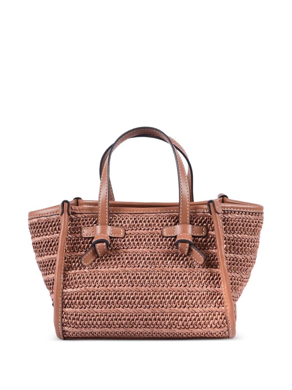 GIANNI CHIARINI Borsa shopping Marcella in rafia marrone 
