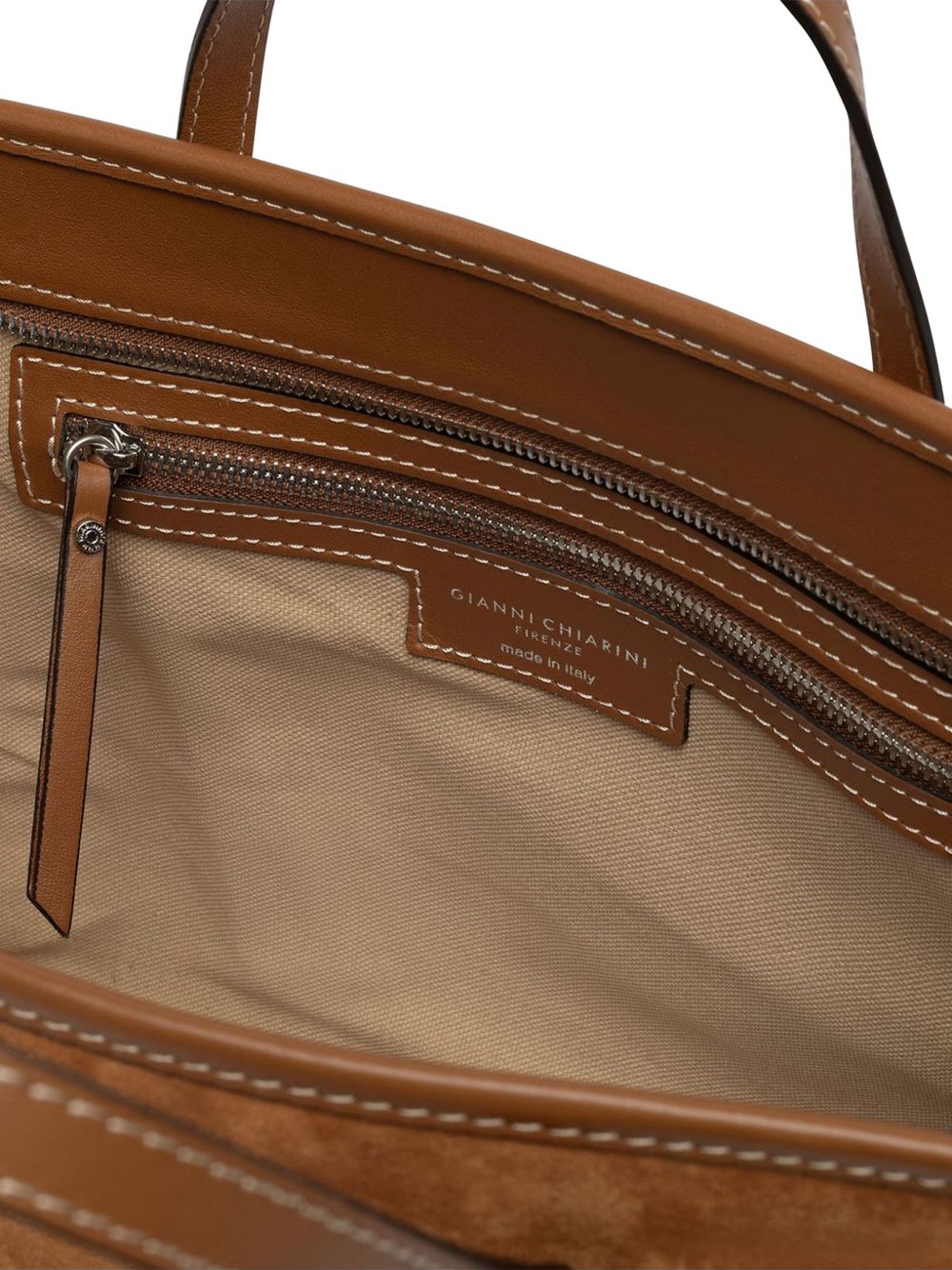 GIANNI CHIARINI Borsa Tote Marcella in pelle color caramello 