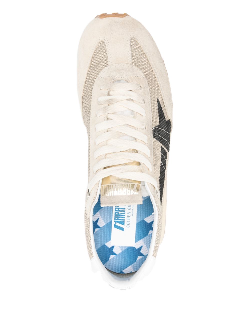 GOLDEN GOOSE Sneakers 'Marathon' grigie con stella nera 