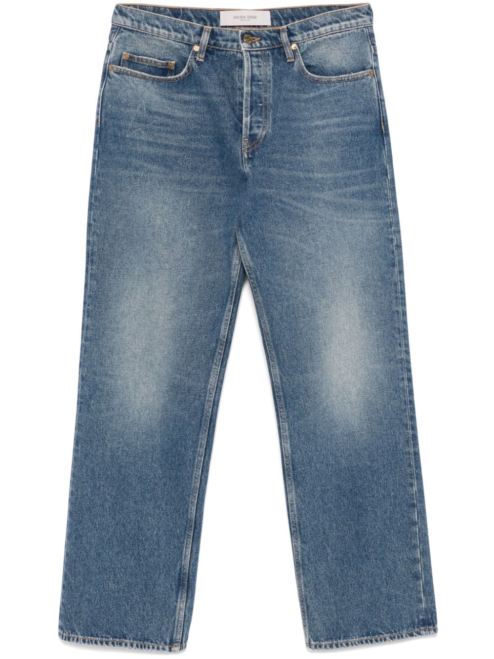 GOLDEN GOOSE Jeans blu con effetto slavato 