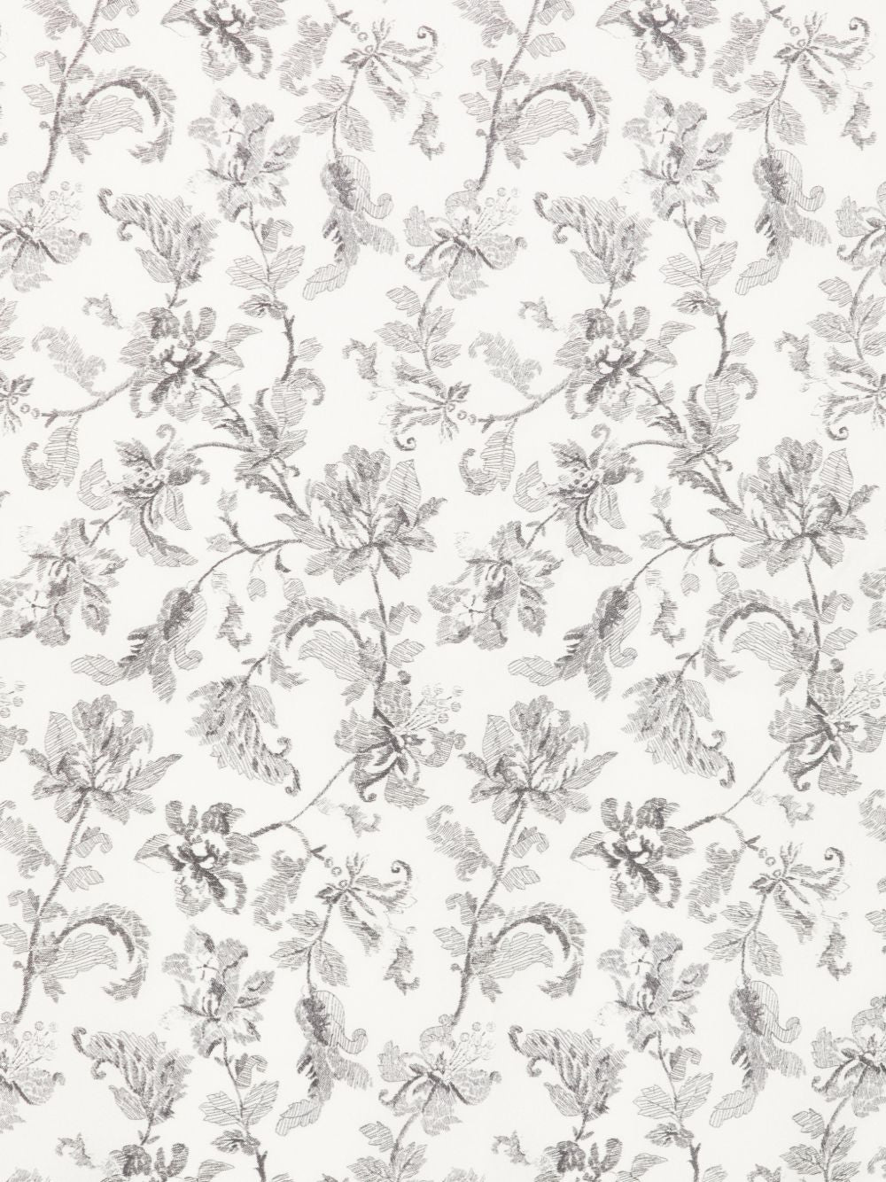 GOLDEN GOOSE Foulard in seta grigio e bianco con stampa floreale 