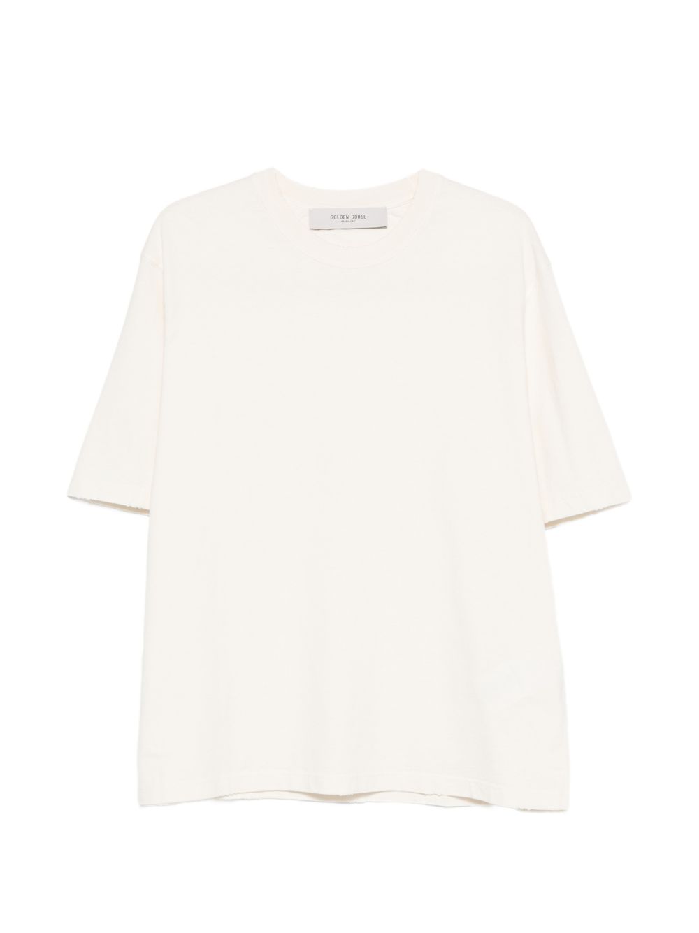 GOLDEN GOOSE T-shirt a maniche corte in cotone avorio 