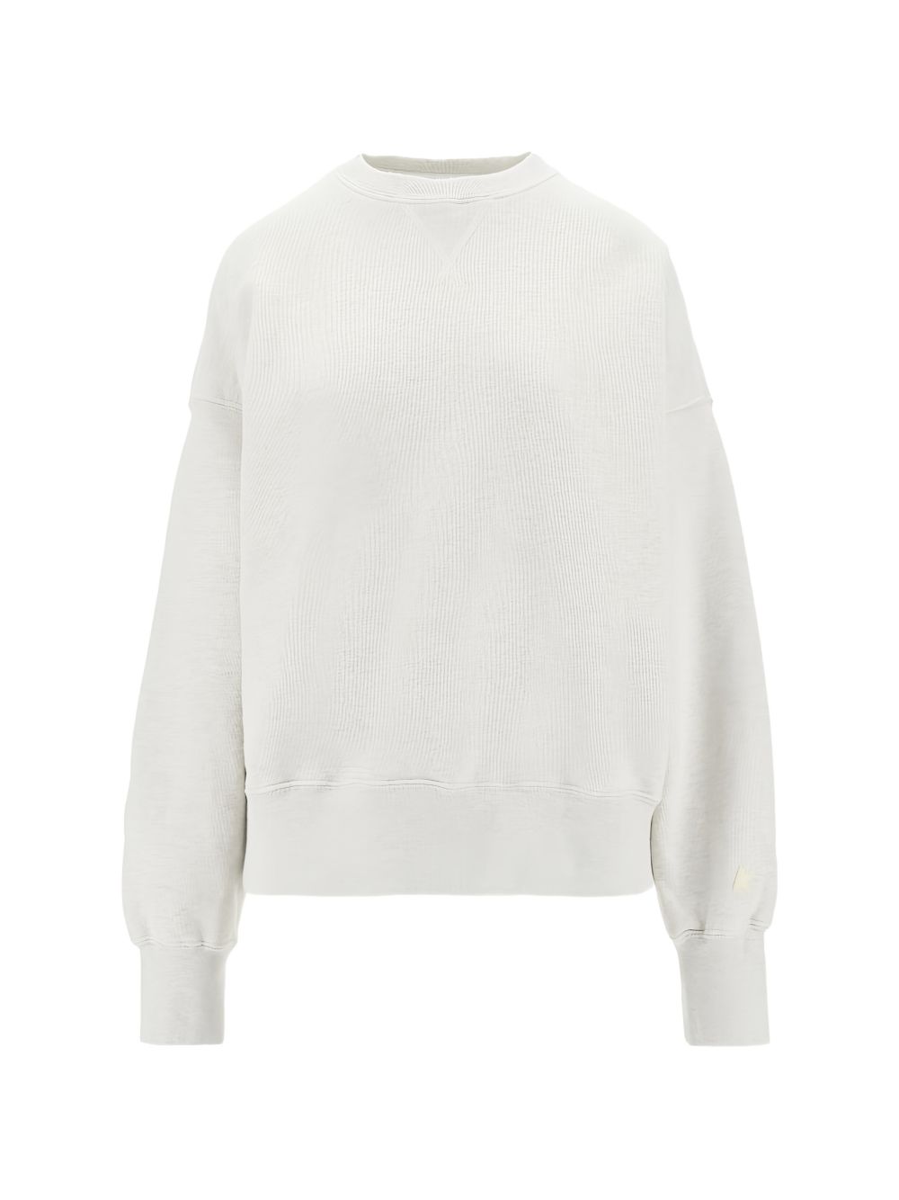 GOLDEN GOOSE Felpa girocollo in cotone grigio 