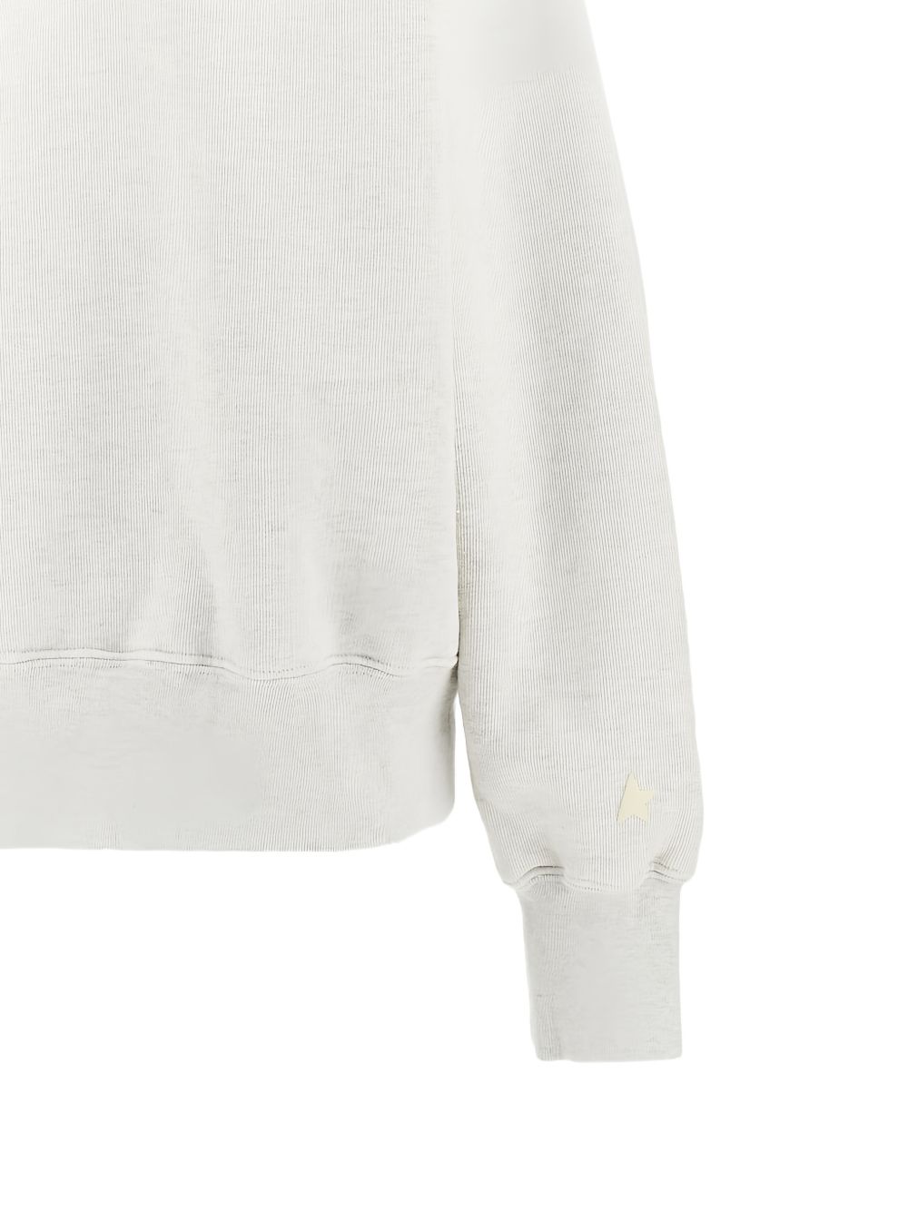 GOLDEN GOOSE Felpa girocollo in cotone grigio 
