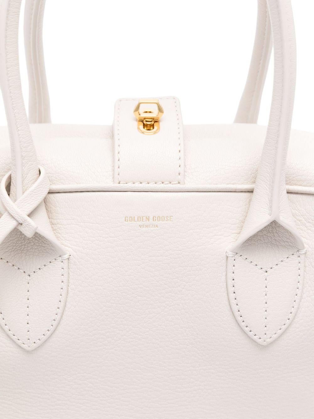 GOLDEN GOOSE Borsa tote 'Vita' in pelle avorio 