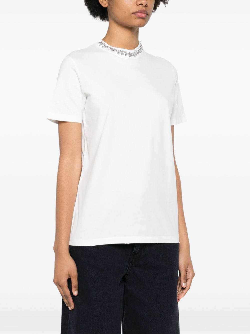 GOLDEN GOOSE T-shirt bianca in cotone 