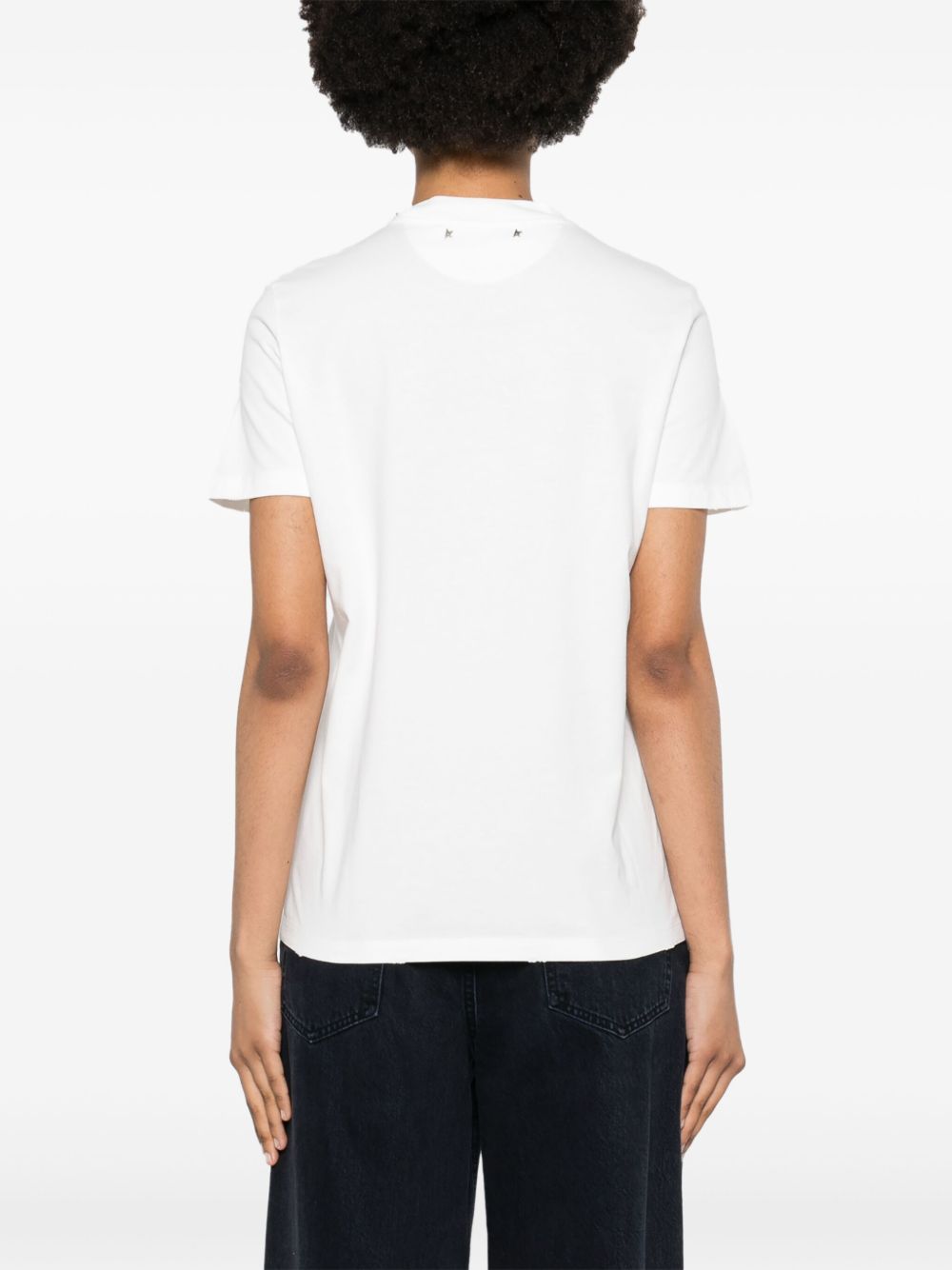 GOLDEN GOOSE T-shirt bianca in cotone 