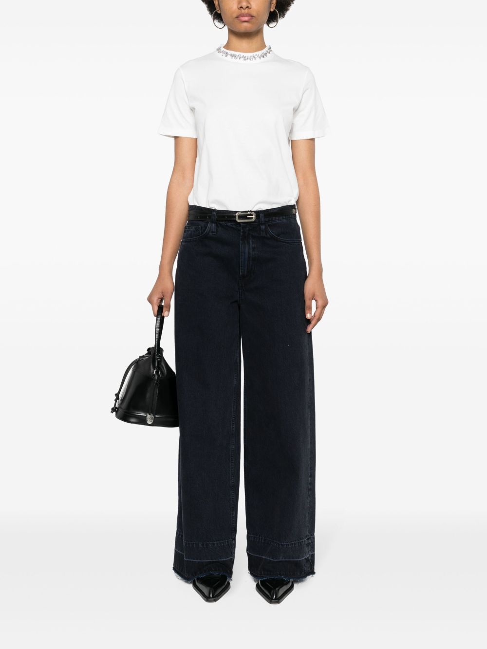GOLDEN GOOSE T-shirt bianca in cotone 
