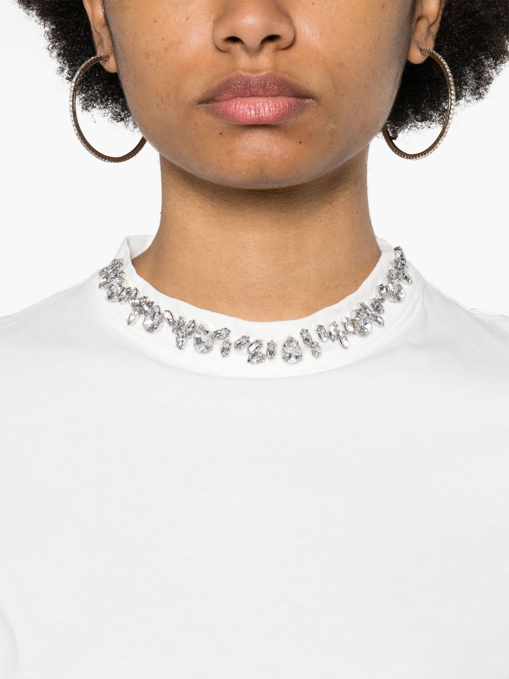 GOLDEN GOOSE T-shirt bianca in cotone 