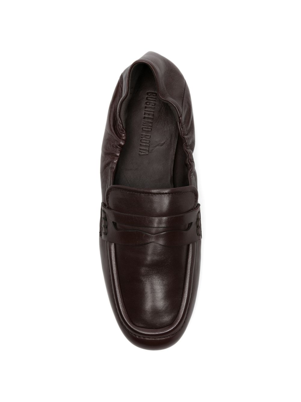 GUGLIELMO ROTTA Mocassini Satin in pelle marrone con elastico 