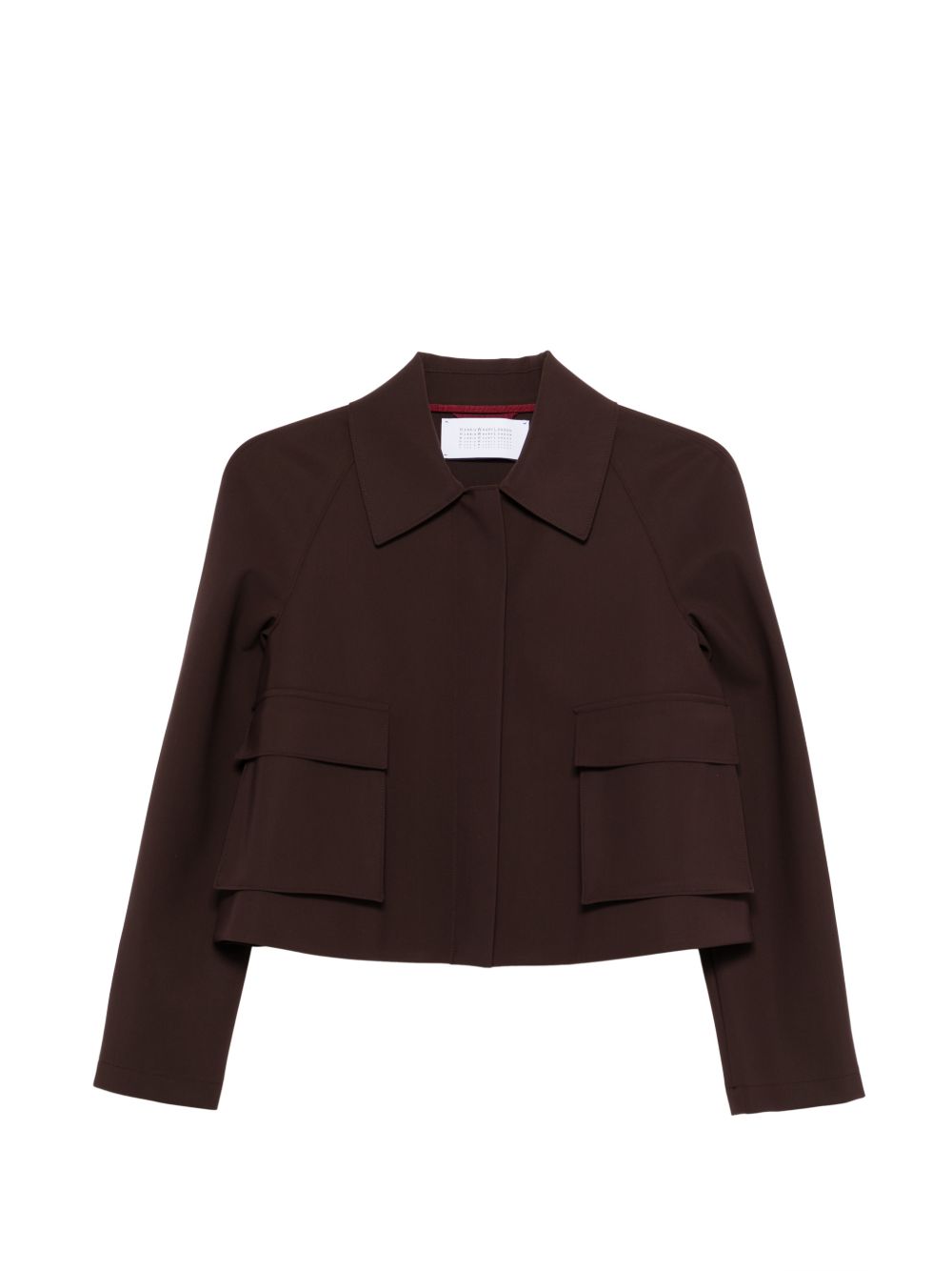 HARRIS WHARF LONDON Giacca marrone con tasche sul petto 