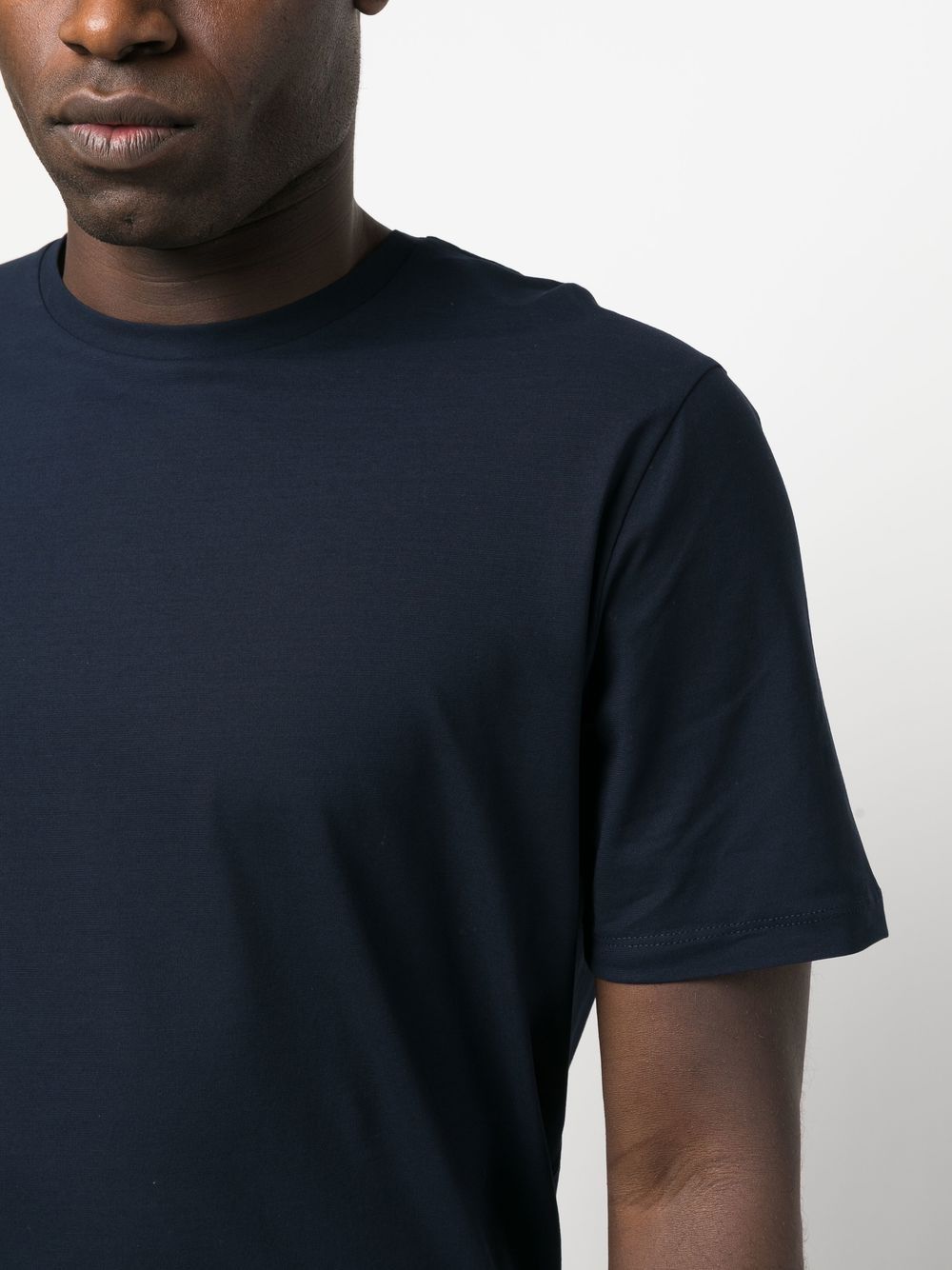 HERNO T-shirt in cotone blu navy 