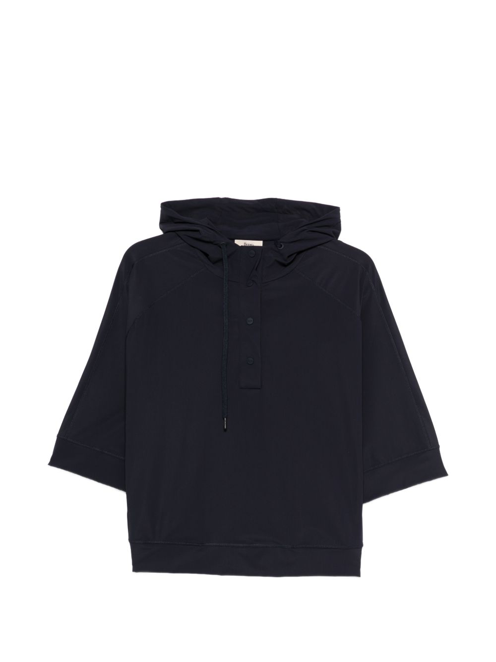HERNO Felpa con cappuccio e maniche a 3/4 